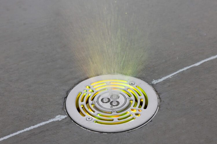 Triple Mist Nozzles with yellow LED lights