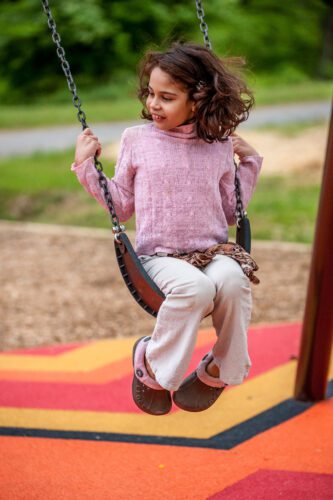 Girl on swing