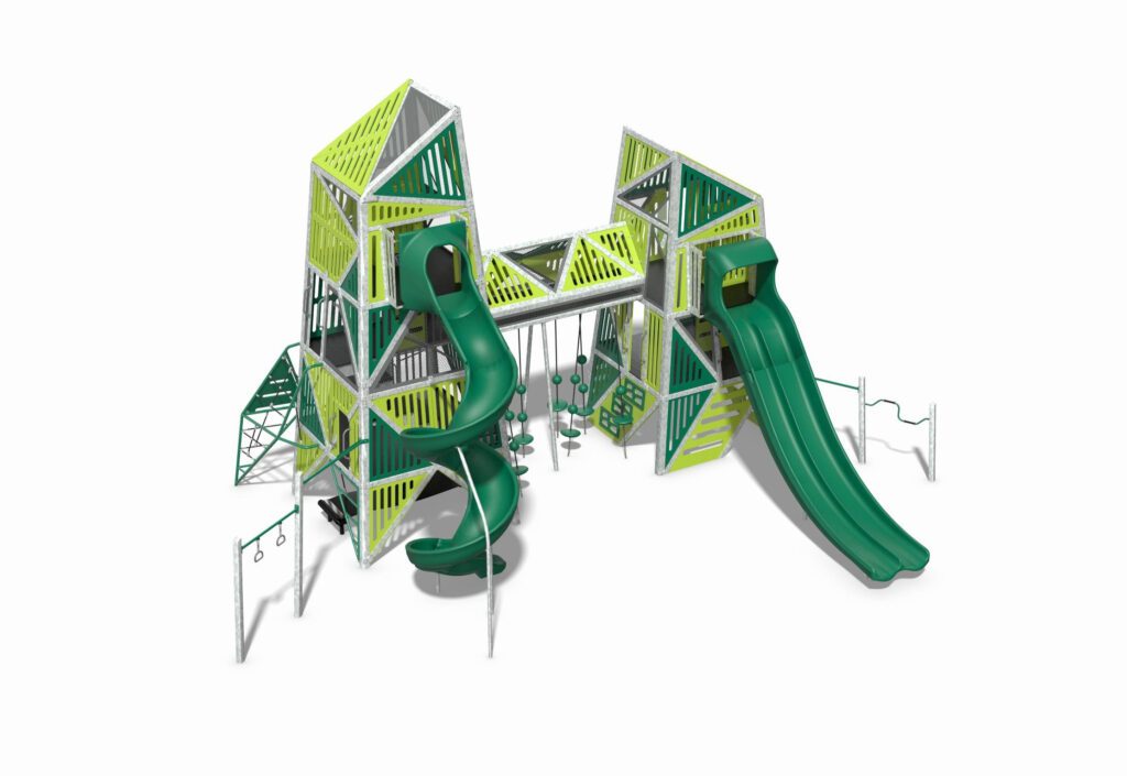 3d rendering of playground